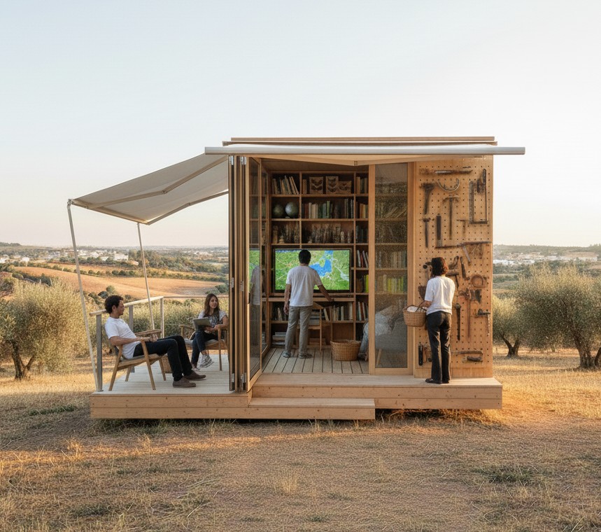 A living library space in the landscape